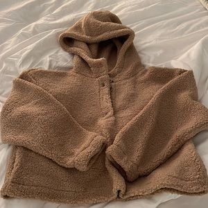 Squaw Valley Teddy Half Button Up Pocketed Pullover